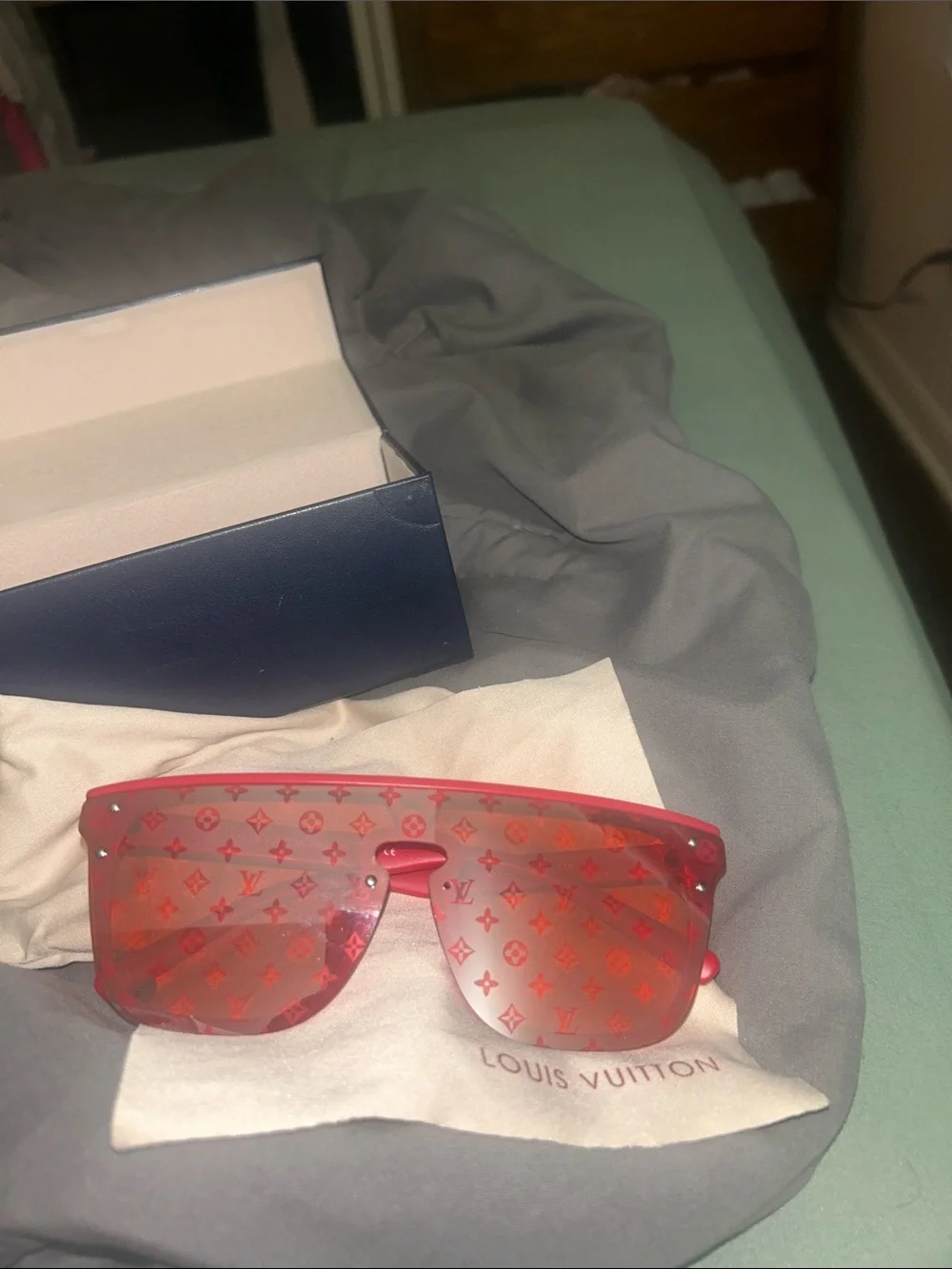 Louis Vuitton Glasses with Case, Bag & Cleaning Wipe